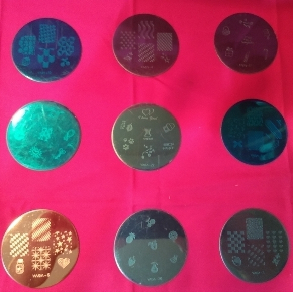 Vaga Mini Stamping Plates Set of 9 - Picture 1 of 5